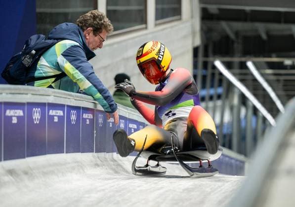 MILANO CORTINA 2026 - OLYMPISCHE WINTERSPIELE - CORTINA D™AMPEZZO - RODELN - FRAUEN EINZEL ** NUR FÜR REDAKTIONELLE ZWECKE ** EDITORIAL USE ONLY **<p>10 02 2026-Cortina d™Ampezzo: Olympische Winterspiele Milano Cortina 2026 Rodeln Cortina Sliding Centre Event: Frauen Einzel 3.-4. Lauf im Foto: Merle Fräbel 5 (Deutschland) enttäuscht nach dem 3. Lauf ( Italien Venetien Cortina d™Ampezzo Copyright: SaschaxFromm *** MILANO CORTINA 2026 OLYMPIC WINTER GAMES CORTINA D™AMPEZZO LUNGING WOMEN SINGLE FOR EDITORIAL PURPOSES ONLY p 10 02 2026 Cortina d™Ampezzo Olympic Winter Games Milano Cortina 2026 Luge Cortina Sliding Centre Event Women Single 3 4 run in photo Merle Fräbel 5 Germany disappointed after the 3 run Italy Veneto Cortina d™Ampezzo Copyright SaschaxFromm Copyright: SaschaxFromm doc84in7vg14nm146saadfo ,EDITORIAL USE ONLY