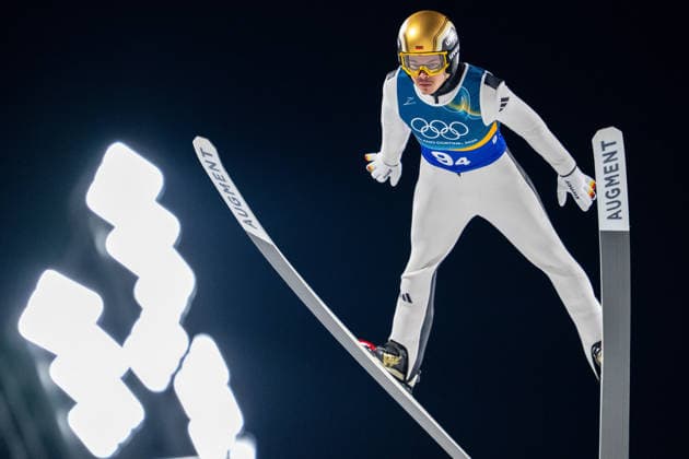 OLYMPICS - Winter Olympic Games, Olympische Spiele, Olympia, OS Milano Cortina 2026 VAL DI FIEMME,ITALY,10.FEB.26 - OLYMPICS, Ski jumping, Skispringen, Ski, nordisch - Winter Olympic Games Milano Cortina 2026, normal hill, mixed team. Image shows Philipp Raimund (GER).  GEPAxpictures xOliverxLerch