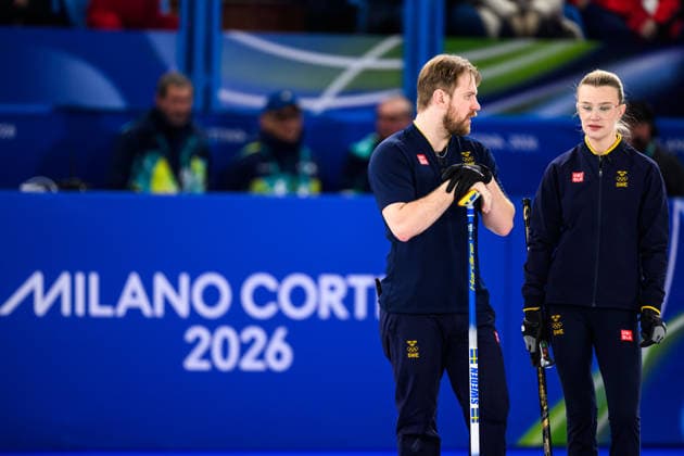 260210 Rasmus Wrana and Isabella Wrana of Sweden compete in the mixed doubles curling final match between Sweden and USA during day 4 of the 2026 Winter Olympics on February 10, 2026 in Cortina. Photo: Jon Olav Nesvold BILDBYRAN COP 217 JM0787 bbeng curling Olympic Games, Olympische Spiele, Olympia, OS olympics winter olympics os ol olympiska spel vinter-os olympiske leker milano cortina 2026 milan cortina 2026 milano cortina 2026 olympic games milano cortina 2026 winter olympic games milano cortina-os milano cortina-ol vinter-ol final sverige sweden usa united states *** 260210 Rasmus Wrana and Isabella Wrana of Sweden compete in the mixed doubles curling final match between Sweden and USA during day 4 of the 2026 Winter Olympics on February 10, 2026 in Cortina Photo Jon Olav Nesvold BILDBYRAN COP 217 JM0787 bbeng curling olympic games olympics winter olympics os ol olympiska spel vinter os olympiske leker milano cortina 2026 milan cortina 2026 milano cortina 2026 olympic games milano cortina 2026 winter olympic games milano cortina os milano cortina ol vinter ol final sverige sweden usa united states  Copyright: JONxOLAVxNESVOLD BB260210JE106