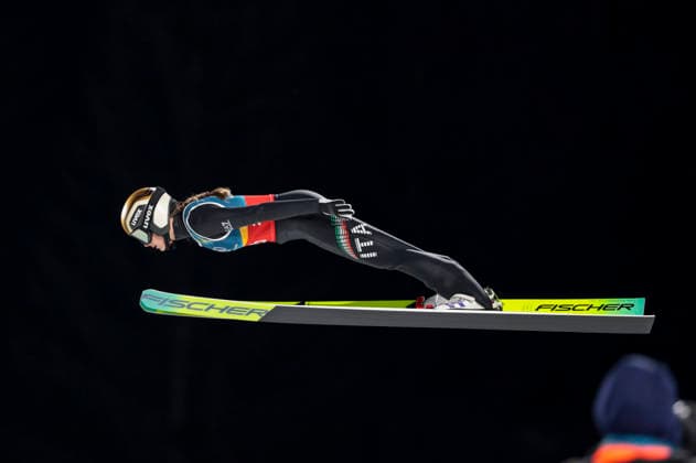 OLYMPICS - Winter Olympic Games, Olympische Spiele, Olympia, OS Milano Cortina 2026 PREDAZZO,ITALY,10.FEB.26 - OLYMPICS, Ski jumping, Skispringen, Ski, nordisch - Winter Olympic Games Milano Cortina 2026, normal hill, mixed team. Image shows Annika Sieff (ITA).  GEPAxpictures xMatthiasxTrinkl