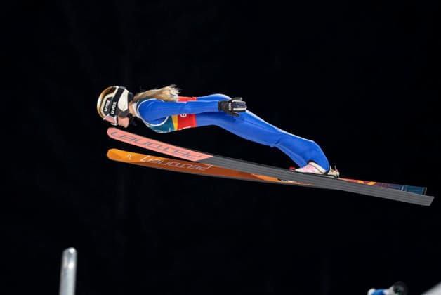 OLYMPICS - Winter Olympic Games, Olympische Spiele, Olympia, OS Milano Cortina 2026 PREDAZZO,ITALY,10.FEB.26 - OLYMPICS, Ski jumping, Skispringen, Ski, nordisch - Winter Olympic Games Milano Cortina 2026, normal hill, mixed team. Image shows Heta Hirvonen (FIN).  GEPAxpictures xMatthiasxTrinkl