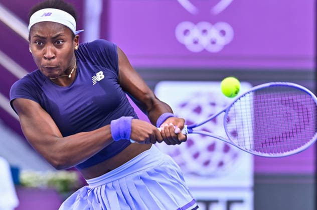 WTA, Tennis Damen Qatar TotalEnergies Open 2026-round of 32 in Doha, Qatar - 10 Feb 2026 Coco Gauff of the United States plays against Elisabetta Cocciaretto of Italy (Not Seen) during their round of 32 match at the WTA Qatar TotalEnergies Open 2026 tennis tournament at the Khalifa International Tennis Complex. ?? Elisabetta Cocciaretto won against Coco Gauff 6-4,6-2 Doha Qatar Copyright: xNoushadxVariyattiyakkalx xSOPAxImagesx NVRITYAKAL1-018