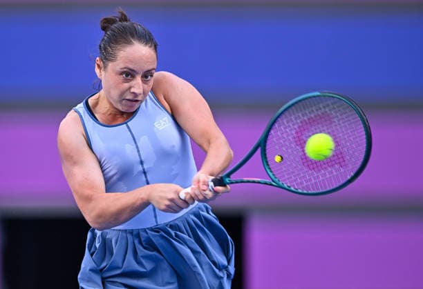 WTA, Tennis Damen Qatar TotalEnergies Open 2026-round of 32 in Doha, Qatar - 10 Feb 2026 Elisabetta Cocciaretto of Italy plays against Coco Gauff of the United States (Not seen) during their round of 32 match at the WTA Qatar TotalEnergies Open 2026 tennis tournament at the Khalifa International Tennis Complex. Elisabetta Cocciaretto won against Coco Gauff 6-4,6-2 Doha Qatar Copyright: xNoushadxVariyattiyakkalx xSOPAxImagesx NVRITYAKAL1-036