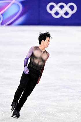Adam SIAO HIM FA (FRA), during Men Single Skating Practice, at the Olympic Winter games, Winterspiele,Spiele, Summer games Milano Cortina 2026, at Milano Ice Skating Arena, on February 10, 2026 in Milan, Italy. Noxthirdxpartyxsales  aflo_319239599