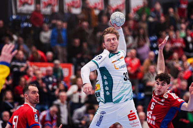 Throw Goal Franz Semper SC DHfK Leipzig, 32 GER, Handball Sport Verein Hamburg vs SC DHfK Leipzig, Handball, 1 Bundesliga, Matchday 20, Season 2025 2026, 10 02 2026 GER, Handball Sport Verein Hamburg vs SC DHfK Leipzig, Handball, 1 Bundesliga, Matchday 20, Season 2025 2026, 10 02 2026 Hamburg Copyright: xEibner-Pressefoto MarcelxvonxFehrnx EP_MFN