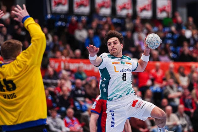 Throw Goal Lucas Krzikalla SC DHfK Leipzig, 08 GER, Handball Sport Verein Hamburg vs SC DHfK Leipzig, Handball, 1 Bundesliga, Matchday 20, Season 2025 2026, 10 02 2026 GER, Handball Sport Verein Hamburg vs SC DHfK Leipzig, Handball, 1 Bundesliga, Matchday 20, Season 2025 2026, 10 02 2026 Hamburg Copyright: xEibner-Pressefoto MarcelxvonxFehrnx EP_MFN