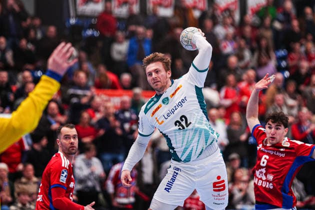 Throw Goal Franz Semper SC DHfK Leipzig, 32 GER, Handball Sport Verein Hamburg vs SC DHfK Leipzig, Handball, 1 Bundesliga, Matchday 20, Season 2025 2026, 10 02 2026 GER, Handball Sport Verein Hamburg vs SC DHfK Leipzig, Handball, 1 Bundesliga, Matchday 20, Season 2025 2026, 10 02 2026 Hamburg Copyright: xEibner-Pressefoto MarcelxvonxFehrnx EP_MFN