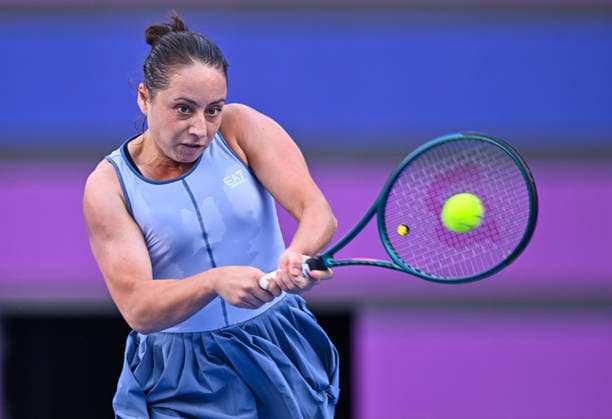 February 10, 2026, Doha, Qatar: Elisabetta Cocciaretto of Italy plays against Coco Gauff of the United States (Not seen) during their round of 32 match at the WTA, Tennis Damen Qatar TotalEnergies Open 2026 tennis tournament at the Khalifa International Tennis Complex. Elisabetta Cocciaretto won against Coco Gauff 6-4,6-2 Doha Qatar - ZUMAs197 20260210_aaa_s197_088 Copyright: xNoushadxVariyattiyakkalx