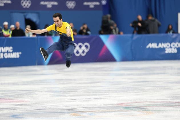 Winter Olympics - Men s Single Skating - Short Program Tomas Guarino Sabate of Team Spain competes in Men s Single Skating - Short Program on day four of the Milano Cortina 2026 Winter Olympic Games, Olympische Spiele, Olympia, OS at Milano Ice Skating Arena on February 10, 2026 in Milan, Italy. Photo by Alexis Jumeau ABACAPRESS.COM Milan Italy  Copyright: xJumeauxAlexis ABACAx