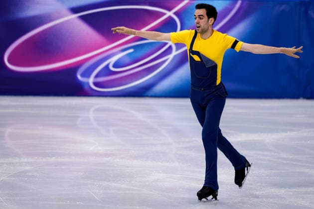 2026-02-10 Figure skating, Eiskunstlauf - Milano Cortina 2026 Winter Olympics - Day 4 MILAN, ITALY - FEBRUARY 10: Tomas Guarino Sabate of Spain competing in the Men Single Skating - Short Program during Day 4 of Figure Skating - Milano Cortina 2026 Winter Olympics at Milano Ice Skating Arena on February 10, 2026 in Milan, Italy. (Photo by Joris Verwijst BSR Agency) Milan Italy Content not available for redistribution in The Netherlands directly or indirectly through any third parties. Copyright: xBSRxAgencyx