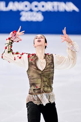 Petr GUMENNIK (AIN), during Men Single Skating Short Program, at the Olympic Winter games, Winterspiele,Spiele, Summer games Milano Cortina 2026, at Milano Ice Skating Arena, on February 10, 2026 in Milan, Italy. Noxthirdxpartyxsales  aflo_319245314