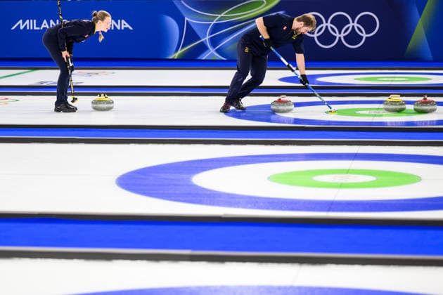 260210 Isabella Wrana and Rasmus Wrana of Sweden compete in the mixed doubles curling final match between Sweden and USA during day 4 of the 2026 Winter Olympics on February 10, 2026 in Cortina. Photo: Jon Olav Nesvold BILDBYRAN COP 217 JM0787 bbeng curling Olympic Games, Olympische Spiele, Olympia, OS olympics winter olympics os ol olympiska spel vinter-os olympiske leker milano cortina 2026 milan cortina 2026 milano cortina 2026 olympic games milano cortina 2026 winter olympic games milano cortina-os milano cortina-ol vinter-ol final sverige sweden usa united states *** 260210 Isabella Wrana and Rasmus Wrana of Sweden compete in the mixed doubles curling final match between Sweden and USA during day 4 of the 2026 Winter Olympics on February 10, 2026 in Cortina Photo Jon Olav Nesvold BILDBYRAN COP 217 JM0787 bbeng curling olympic games olympics winter olympics os ol olympiska spel vinter os olympiske leker milano cortina 2026 milan cortina 2026 milano cortina 2026 olympic games milano cortina 2026 winter olympic games milano cortina os milano cortina ol vinter ol final sverige sweden usa united states  Copyright: JONxOLAVxNESVOLD BB260210JE131