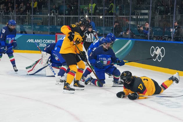 Women™s Ice hockey, Eishockey Italy - Germany at the Milano Cortina 2026 Winter Olympics, in Milan (Italy) February 10, 2026 (Photo Gian Mattia D Alberto LaPresse)  Copyright: xGianxMattiaxD Alberto LaPressex