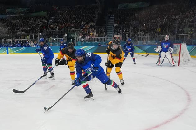 Women™s Ice hockey, Eishockey Italy - Germany at the Milano Cortina 2026 Winter Olympics, in Milan (Italy) February 10, 2026 (Photo Gian Mattia D Alberto LaPresse)  Copyright: xGianxMattiaxD Alberto LaPressex