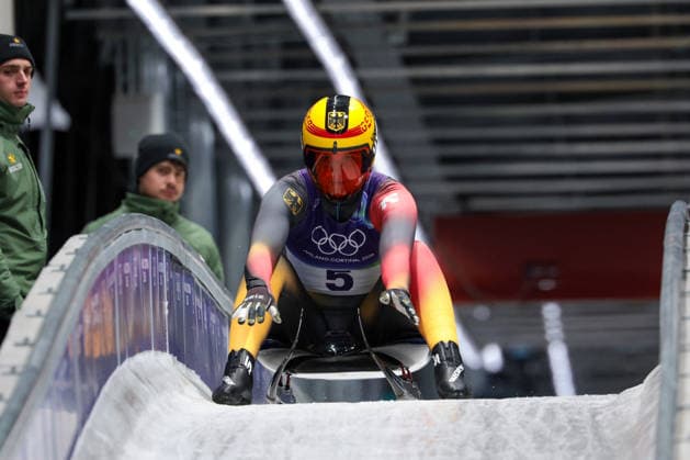 GIOCHI OLIMPICI - Olimpiadi Invernali Milano-Cortina 2026 - Luge Women s Singles Final Merle Malou Fraebel from Germany during the Olympic Winter games, Winterspiele,Spiele, Summer games Milano-Cortina 2026, Luge Women s Singles Final on February 10, 2026 at Cortina Sliding Centre in Cortina d Ampezzo, Italy. Cortina D Ampezzo Italy  Copyright: xIPAxSport ABACAx
