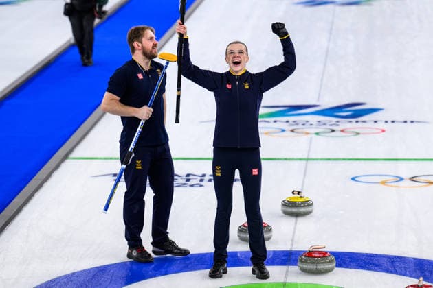 260210 Rasmus Wrana and Isabella Wrana celebrate after winning the mixed doubles curling final match between Sweden and USA during day 4 of the 2026 Winter Olympics on February 10, 2026 in Cortina. Photo: Joel Marklund BILDBYRAN kod JM JM0787 bbeng curling Olympic Games, Olympische Spiele, Olympia, OS olympics winter olympics os ol olympiska spel vinter-os olympiske leker milano cortina 2026 milan cortina 2026 milano cortina 2026 olympic games milano cortina 2026 winter olympic games milano cortina-os milano cortina-ol vinter-ol final sverige sweden usa united states gold guld jubel *** 260210 Rasmus Wrana and Isabella Wrana celebrate after winning the mixed doubles curling final match between Sweden and USA during day 4 of the 2026 Winter Olympics on February 10, 2026 in Cortina Photo Joel Marklund BILDBYRAN kod JM JM0787 bbeng curling olympic games olympics winter olympics os ol olympiska spel vinter os olympiske leker milano cortina 2026 milan cortina 2026 milano cortina 2026 olympic games milano cortina 2026 winter olympic games milano cortina os milano cortina ol vinter ol final sverige sweden usa united states gold gold jubel  Copyright: JOELxMARKLUND BB260210JM214