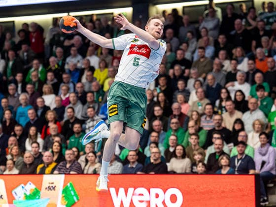 Florian Kranzmann GWD Minden, 05 on pace counterattack, Frisch Auf Goeppingen vs GWD Minden, Handball, 1 Bundesliga, Men, Season 2025 2026, 10 02 2026, Frisch Auf Goeppingen vs GWD Minden, Handball, 1 Bundesliga, Men, Season 2025 2026, 10 02 2026 Goeppingen Copyright: xEibner-Pressefoto MichaelxSchmidx EP_MST