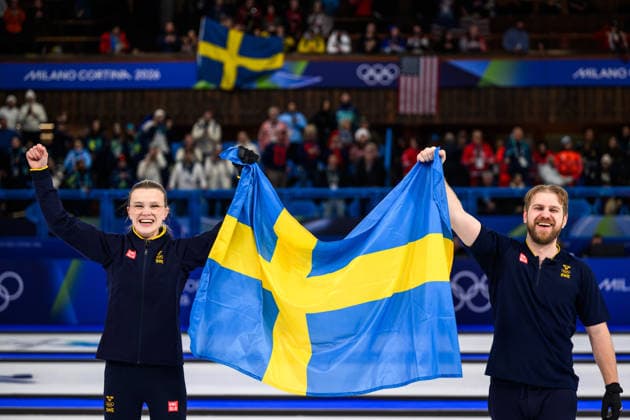 260210 Isabella Wrana and Rasmus Wrana of Sweden celebrate after winning the mixed doubles curling final match between Sweden and USA during day 4 of the 2026 Winter Olympics on February 10, 2026 in Cortina. Photo: Jon Olav Nesvold BILDBYRAN COP 217 JM0787 bbeng curling Olympic Games, Olympische Spiele, Olympia, OS olympics winter olympics os ol olympiska spel vinter-os olympiske leker milano cortina 2026 milan cortina 2026 milano cortina 2026 olympic games milano cortina 2026 winter olympic games milano cortina-os milano cortina-ol vinter-ol final sverige sweden usa united states jubel gold guld *** 260210 Isabella Wrana and Rasmus Wrana of Sweden celebrate after winning the mixed doubles curling final match between Sweden and USA during day 4 of the 2026 Winter Olympics on February 10, 2026 in Cortina Photo Jon Olav Nesvold BILDBYRAN COP 217 JM0787 bbeng curling olympic games olympics winter olympics os ol olympiska spel vinter os olympiske leker milano cortina 2026 milan cortina 2026 milano cortina 2026 olympic games milano cortina 2026 winter olympic games milano cortina os milano cortina ol vinter ol final sverige sweden usa united states jubel gold guld  Copyright: JONxOLAVxNESVOLD BB260210JE135