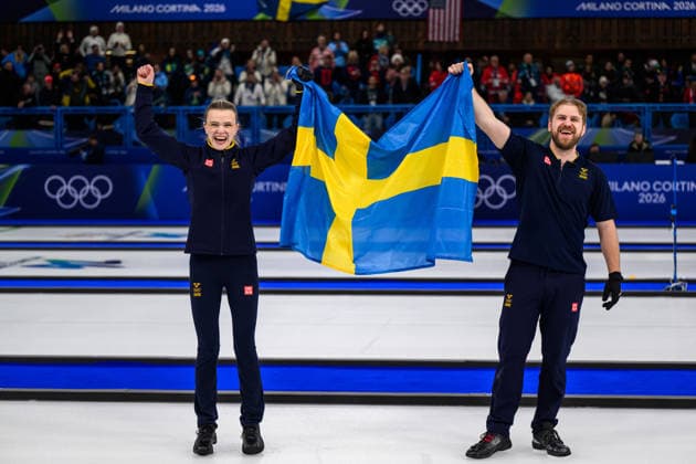 260210 Isabella Wrana and Rasmus Wrana of Sweden celebrate after winning the mixed doubles curling final match between Sweden and USA during day 4 of the 2026 Winter Olympics on February 10, 2026 in Cortina. Photo: Jon Olav Nesvold BILDBYRAN COP 217 JM0787 bbeng curling Olympic Games, Olympische Spiele, Olympia, OS olympics winter olympics os ol olympiska spel vinter-os olympiske leker milano cortina 2026 milan cortina 2026 milano cortina 2026 olympic games milano cortina 2026 winter olympic games milano cortina-os milano cortina-ol vinter-ol final sverige sweden usa united states jubel gold guld *** 260210 Isabella Wrana and Rasmus Wrana of Sweden celebrate after winning the mixed doubles curling final match between Sweden and USA during day 4 of the 2026 Winter Olympics on February 10, 2026 in Cortina Photo Jon Olav Nesvold BILDBYRAN COP 217 JM0787 bbeng curling olympic games olympics winter olympics os ol olympiska spel vinter os olympiske leker milano cortina 2026 milan cortina 2026 milano cortina 2026 olympic games milano cortina 2026 winter olympic games milano cortina os milano cortina ol vinter ol final sverige sweden usa united states jubel gold guld  Copyright: JONxOLAVxNESVOLD BB260210JE136