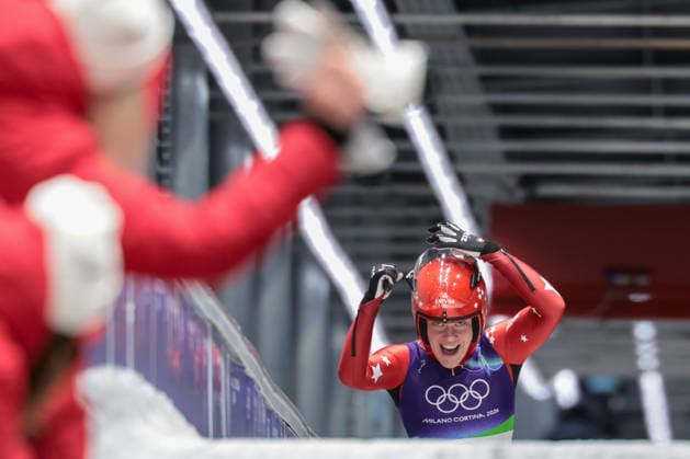 Elina Bota from Latvia during the Olympic Winter games, Winterspiele,Spiele, Summer games Milano-Cortina 2026, Luge Women s Singles Final on February 10, 2026 at Cortina Sliding Centre in Cortina d Ampezzo, Italy.  Copyright: xLucianoxMariaxBisi IPAxSportx xipa-agency.netx xx IPA_71234391 IPA_Agency_IPA71234391