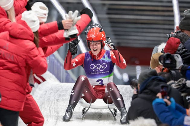Elina Bota from Latvia during the Olympic Winter games, Winterspiele,Spiele, Summer games Milano-Cortina 2026, Luge Women s Singles Final on February 10, 2026 at Cortina Sliding Centre in Cortina d Ampezzo, Italy.  Copyright: xLucianoxMariaxBisi IPAxSportx xipa-agency.netx xx IPA_71234393 IPA_Agency_IPA71234393