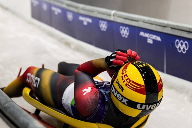 CORTINA, ITALY - FEBRUARY 10: Julia Taubitz (Germany) after winning Gold during the Luge Women s Singles at the Milano Cortina 2026 Olympics at Cortina Sliding Centre on day 4 of the Milano Cortina 2026 Olympics on February 10, 2026 in Cortina, Italy. Editorial use only. Venezia Italy Copyright: xSteffiexWunderlx