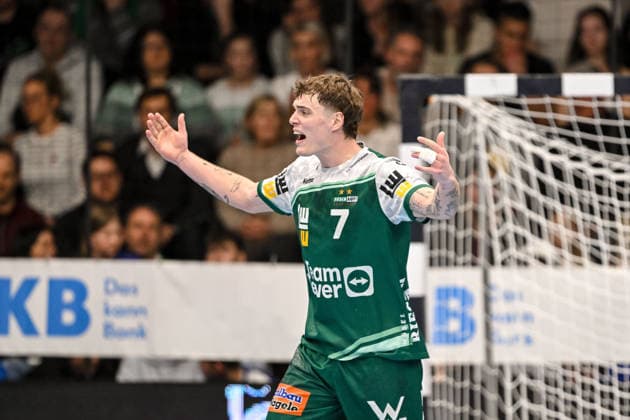 Goeppingen, Germany, 10 02 26 Victor Kloeve FRISCH AUF Goeppingen gestures, gestures during the Daikin Handball Bundesliga match between FRISCH AUF Goeppingen vs GWD Minden at EWS Arena on February 10, 2026 in Goeppingen, Germany Photo by Harry Langer DeFodi Images Goeppingen, Germany, 10 02 26 Victor Kloeve FRISCH AUF Goeppingen gestures during the Daikin Handball Bundesliga match between FRISCH AUF Goeppingen vs GWD Minden at EWS Arena on February 10, 2026 in Goeppingen, Germany Photo by Harry Langer DeFodi Images Photo by Harry Langer DeFodi Images