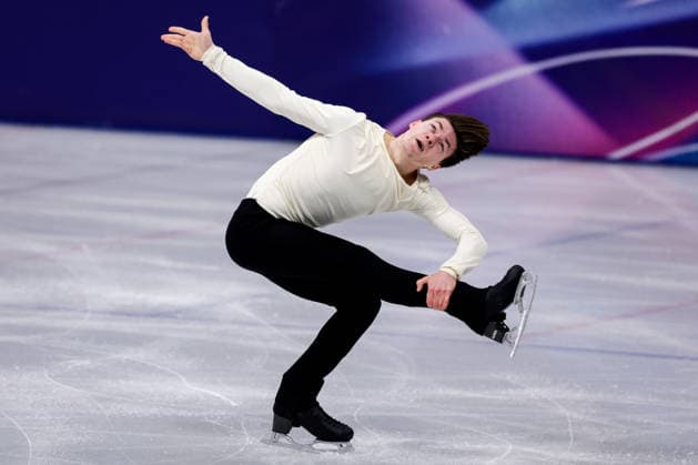 2026-02-10 Figure skating, Eiskunstlauf - Milano Cortina 2026 Winter Olympics - Day 4 MILAN, ITALY - FEBRUARY 10: Maxim Naumov of United States of America competing in the Men Single Skating - Short Program during Day 4 of Figure Skating - Milano Cortina 2026 Winter Olympics at Milano Ice Skating Arena on February 10, 2026 in Milan, Italy. (Photo by Joris Verwijst BSR Agency) Milan Italy Content not available for redistribution in The Netherlands directly or indirectly through any third parties. Copyright: xBSRxAgencyx