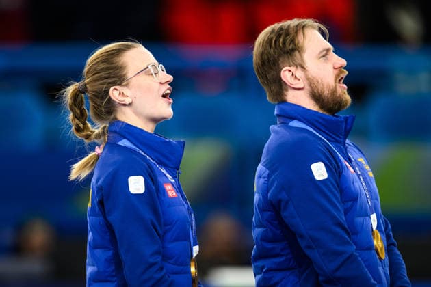 260210 Isabella Wrana and Rasmus Wrana of Sweden celebrate with their gold medals after winning the mixed doubles curling final match between Sweden and USA during day 4 of the 2026 Winter Olympics on February 10, 2026 in Cortina. Photo: Jon Olav Nesvold BILDBYRAN COP 217 JM0787 bbeng curling Olympic Games, Olympische Spiele, Olympia, OS olympics winter olympics os ol olympiska spel vinter-os olympiske leker milano cortina 2026 milan cortina 2026 milano cortina 2026 olympic games milano cortina 2026 winter olympic games milano cortina-os milano cortina-ol vinter-ol final sverige sweden usa united states jubel gold guld medalj medal *** 260210 Isabella Wrana and Rasmus Wrana of Sweden celebrate with their gold medals after winning the mixed doubles curling final match between Sweden and USA during day 4 of the 2026 Winter Olympics on February 10, 2026 in Cortina Photo Jon Olav Nesvold BILDBYRAN COP 217 JM0787 bbeng curling olympic games olympics winter olympics os ol olympiska spel vinter os olympiske leker milano cortina 2026 milan cortina 2026 milano cortina 2026 olympic games milano cortina 2026 winter olympic games milano cortina os milano cortina ol vinter ol final sverige sweden usa united states jubel gold guld medalj medal  Copyright: JONxOLAVxNESVOLD BB260210JE152