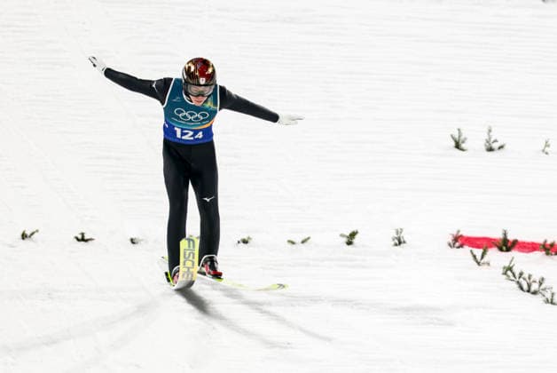 OLYMPICS - Winter Olympic Games, Olympische Spiele, Olympia, OS Milano Cortina 2026 PREDAZZO,ITALY,10.FEB.26 - OLYMPICS, Ski jumping, Skispringen, Ski, nordisch - Winter Olympic Games Milano Cortina 2026, normal hill, mixed team. Image shows Ren Nikaido (JPN).  GEPAxpictures xMatthiasxTrinkl