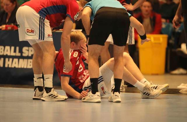 Photo Einar OLAFSSON HSV injured Handball Men 1 Bundesliga on Tue 10 02 2026 HSV Handball SC DHFK Leipzig