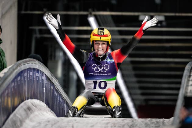 Anna Berreiter of Germany in action during the Women s Singles Luge competition at the 2026 Olympic Winter games, Winterspiele,Spiele, Summer games on February 10, 2026 in Cortina d Ampezzo, Italy. *** Anna Berreiter of Germany in action during the Women s Singles Luge competition at the 2026 Olympic Winter Games on February 10, 2026 in Cortina d Ampezzo, Italy Copyright: HMBxMedia MarcxNiemeyer
