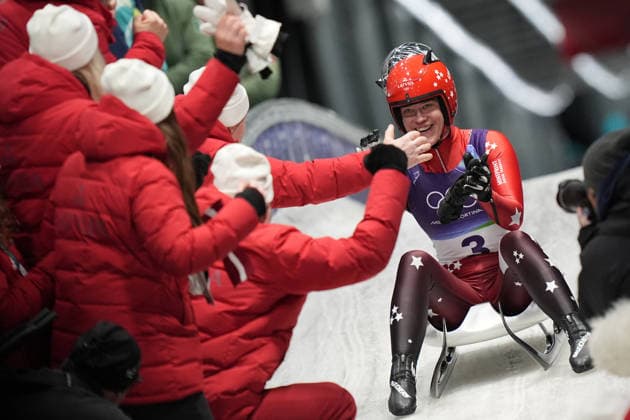 Latvia ™s BOTA Elina silver medal during Luge Women™s single manche 4 at the Cortina Sliding Centre at the Milano Cortina 2026 Winter Olympics, in Cortina (Italy) February 10 , 2026 (Spada LaPresse)  Copyright: xSpada LaPressex