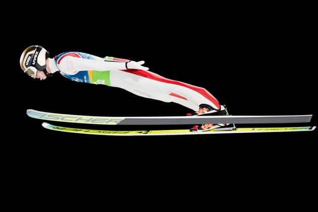 OLYMPICS - Winter Olympic Games, Olympische Spiele, Olympia, OS Milano Cortina 2026 PREDAZZO,ITALY,10.FEB.26 - OLYMPICS, Ski jumping, Skispringen, Ski, nordisch - Winter Olympic Games Milano Cortina 2026, normal hill, mixed team. Image shows Jan Hoerl (AUT).  GEPAxpictures xMatthiasxTrinkl
