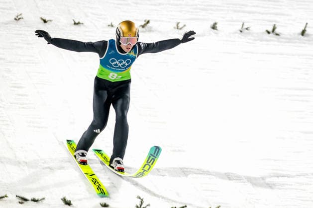 OLYMPICS - Winter Olympic Games, Olympische Spiele, Olympia, OS Milano Cortina 2026 PREDAZZO,ITALY,10.FEB.26 - OLYMPICS, Ski jumping, Skispringen, Ski, nordisch - Winter Olympic Games Milano Cortina 2026, normal hill, mixed team. Image shows Kristoffer Eriksen Sundal (NOR).  GEPAxpictures xMatthiasxTrinkl