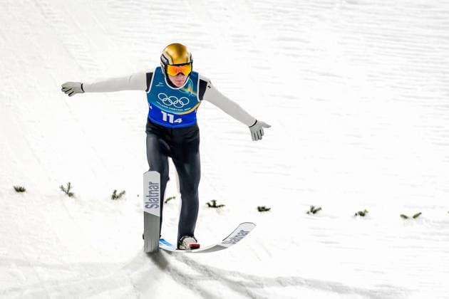 OLYMPICS - Winter Olympic Games, Olympische Spiele, Olympia, OS Milano Cortina 2026 PREDAZZO,ITALY,10.FEB.26 - OLYMPICS, Ski jumping, Skispringen, Ski, nordisch - Winter Olympic Games Milano Cortina 2026, normal hill, mixed team. Image shows Domen Prevc (SLO).  GEPAxpictures xMatthiasxTrinkl