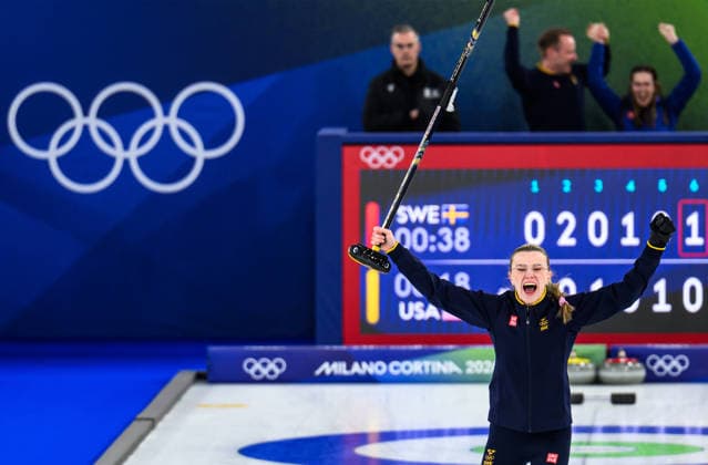 260210 Isabella Wrana of Sweden celebrates after winning the mixed doubles curling final match between Sweden and USA during day 4 of the 2026 Winter Olympics on February 10, 2026 in Cortina. Photo: Joel Marklund BILDBYRAN kod JM JM0787 bbeng curling Olympic Games, Olympische Spiele, Olympia, OS olympics winter olympics os ol olympiska spel vinter-os olympiske leker milano cortina 2026 milan cortina 2026 milano cortina 2026 olympic games milano cortina 2026 winter olympic games milano cortina-os milano cortina-ol vinter-ol final sverige sweden usa united states jubel *** 260210 Isabella Wrana of Sweden celebrates after winning the mixed doubles curling final match between Sweden and USA during day 4 of the 2026 Winter Olympics on February 10, 2026 in Cortina Photo Joel Marklund BILDBYRAN kod JM JM0787 bbeng curling olympic games olympics winter olympics os ol olympiska spel vinter os olympiske leker milano cortina 2026 milan cortina 2026 milano cortina 2026 olympic games milano cortina 2026 winter olympic games milano cortina os milano cortina ol vinter ol final sverige sweden usa united states jubel  Copyright: JOELxMARKLUND BB260210JM251