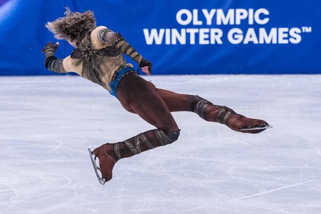 2026-02-10 - Milano Cortina 2026 Winter Olympics Men Single Skating MILAN, ITALY - FEBRUARY 10: Ilia Malinin of United States of America performing in the Men Single Skating Short Program during the Milano Cortina 2026 Winter Olympics at the Milano Ice Skating Arena on February 10, 2026 in Milan, Italy Milan Milano Ice Skating Arena Italy Content not available for redistribution in The Netherlands directly or indirectly through any third parties. Copyright: xAndrexWeeningx