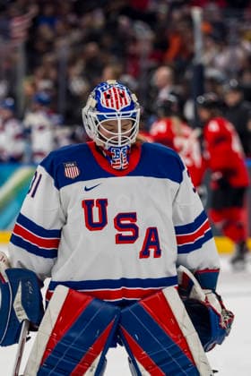 February 10, 2026, Milan, Lombardy, USA: Goalkeeper Aerin Frankel 31 of Team United States plays against Team Canada in the Preliminary Round Group A at the Milano Santagiulia Ice hockey, Eishockey Arena in MILAN, Italy during the 2026 Milano Cortina Winter Olympics. Team USA defeats Canada, 5-0. Olympics 2026: Milano Cortina: Ice Hockey WomenÃ¢â‚¬â ¢S: Aerin Frankel  - ZUMAa161 20260210_aaa_a161_096 Copyright: xWalterxG.xArcexSr.x