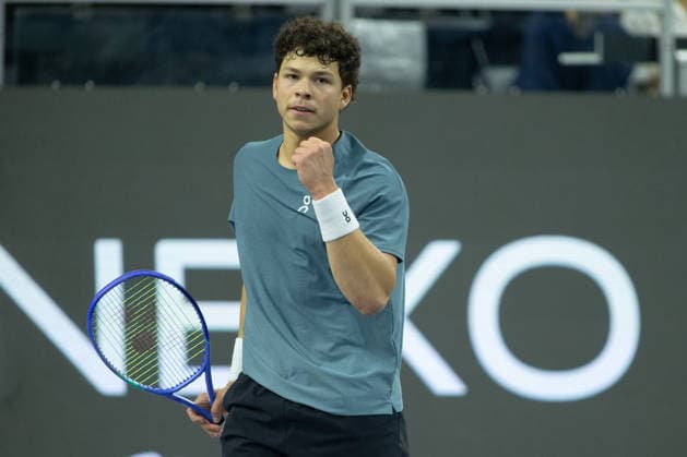February 10, 2026, Frisco, Texas, USA: BEN SHELTON (USA) reacts during a menÃ¢â‚¬â ¢s singles match at 2026 Nexo Dallas Open at The Ford Center at The Star in Frisco, Texas. Ben Shelton defeated Gabriel Diallo 6:4, 6:4. Tennis 2026: Dallas Open: Shelton 6:4, 6:4 Diallo  - ZUMAh193 20260210_zsp_h193_127 Copyright: xDanielxMcGregor-Huyerx