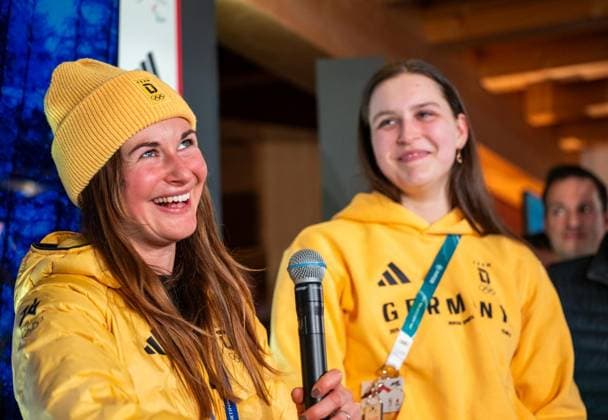 Milano Cortina 2026, luge, women, single-seater, Olympic champion Julia Taubitz in the German House
