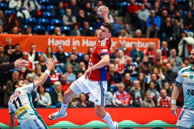 Handball I Men I Season 2025 2026 I Bundesliga I 20 Matchday I HSV Hamburg SC DHFK Leipzig I 10 02 2026 Nicolaj Jorgensen 11, HSV Hamburg Copyright: xLobeca RalfxHomburgx