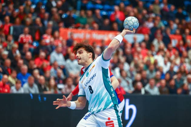Handball I Men I Season 2025 2026 I Bundesliga I 20 Matchday I HSV Hamburg SC DHFK Leipzig I 10 02 2026 Lucas Krzikalla 8, SC DHfK Leipzig Copyright: xLobeca RalfxHomburgx