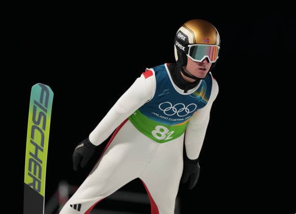 260210 -- PREDAZZO, Feb. 10, 2026 -- Kristoffer Eriksen Sundal of Norway competes during the trial round match of Ski jumping, Skispringen, Ski, nordisch mixed team at the Milan-Cortina 2026 Olympic Winter games, Winterspiele,Spiele, Summer games in Predazzo, Italy, Feb. 10, 2026. MICO2026ITALY-PREDAZZO-OLYMPIC WINTER GAMES-SKI JUMPING-MIXED TEAM MengxYongmin  (MICO2026)ITALY-PREDAZZO-OLYMPIC WINTER GAMES-SKI JUMPING-MIXED TEAM IMAGO MengxYongmin  imago images 0847274514