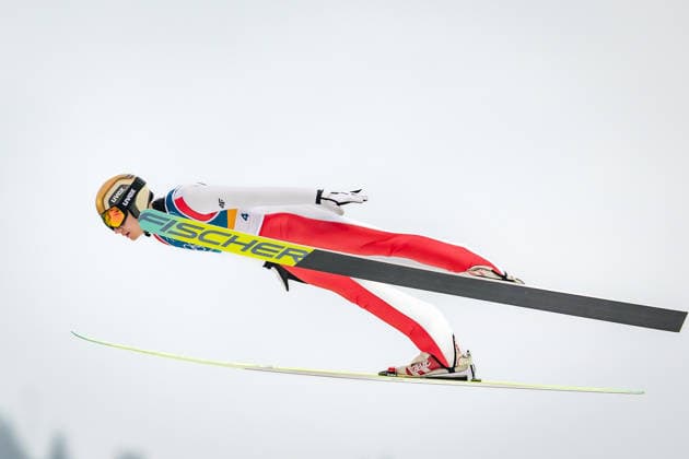 OLYMPICS - Winter Olympic Games, Olympische Spiele, Olympia, OS Milano Cortina 2026 PREDAZZO,ITALY,11.FEB.26 - OLYMPICS, NORDIC SKIING, NORDIC COMBINED, Ski jumping, Skispringen, Ski, nordisch - Winter Olympic Games Milano Cortina 2026, normal hill, men. Image shows Milosz Krzempek (POL).  GEPAxpictures xMatthiasxTrinkl