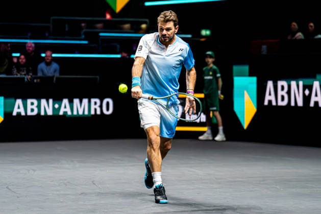 2026-02-11 ABN AMRO Open - Day Three ROTTERDAM, NETHERLANDS - FEBRUARY 11: Stanislas Wawrinka competing during Day Three of the ABN AMRO Open at Rotterdam Ahoy on February 11, 2026 in Rotterdam, Netherlands. (Photo by Gabriel Calvino Alonso BSR Agency) Rotterdam Netherlands Content not available for redistribution in The Netherlands directly or indirectly through any third parties. Copyright: xBSRxAgencyx