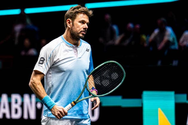 2026-02-11 ABN AMRO Open - Day Three ROTTERDAM, NETHERLANDS - FEBRUARY 11: Stanislas Wawrinka looks on during Day Three of the ABN AMRO Open at Rotterdam Ahoy on February 11, 2026 in Rotterdam, Netherlands. (Photo by Gabriel Calvino Alonso BSR Agency) Rotterdam Netherlands Content not available for redistribution in The Netherlands directly or indirectly through any third parties. Copyright: xBSRxAgencyx