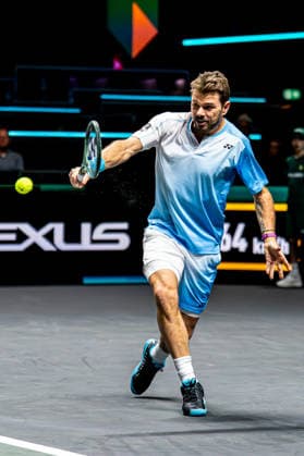 2026-02-11 ABN AMRO Open - Day Three ROTTERDAM, NETHERLANDS - FEBRUARY 11: Stanislas Wawrinka competing during Day Three of the ABN AMRO Open at Rotterdam Ahoy on February 11, 2026 in Rotterdam, Netherlands. (Photo by Gabriel Calvino Alonso BSR Agency) Rotterdam Netherlands Content not available for redistribution in The Netherlands directly or indirectly through any third parties. Copyright: xBSRxAgencyx