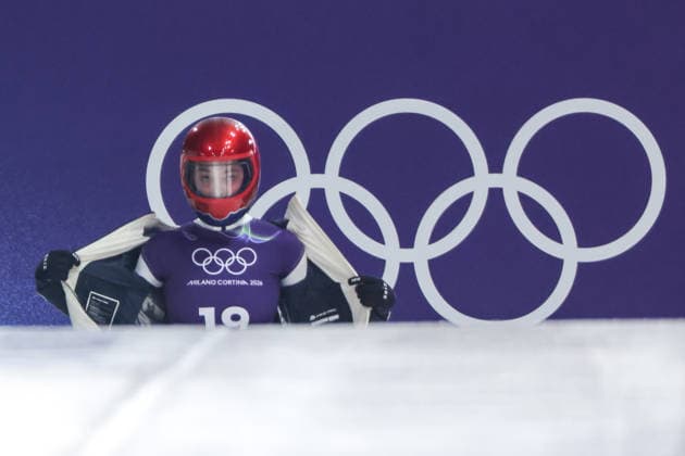 OLYMPICS - Winter Olympic Games, Olympische Spiele, Olympia, OS Milano Cortina 2026 CORTINA D AMPEZZO,ITALY,11.FEB.26 - OLYMPICS, SKELETON - Winter Olympic Games Milano Cortina 2026, women, training. Image shows Janine Flock (AUT).  GEPAxpictures xMaticxKlansek