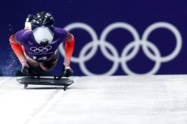OLYMPICS - Winter Olympic Games, Olympische Spiele, Olympia, OS Milano Cortina 2026 CORTINA D AMPEZZO,ITALY,11.FEB.26 - OLYMPICS, SKELETON - Winter Olympic Games Milano Cortina 2026, women, training. Image shows Janine Flock (AUT).  GEPAxpictures xMaticxKlansek